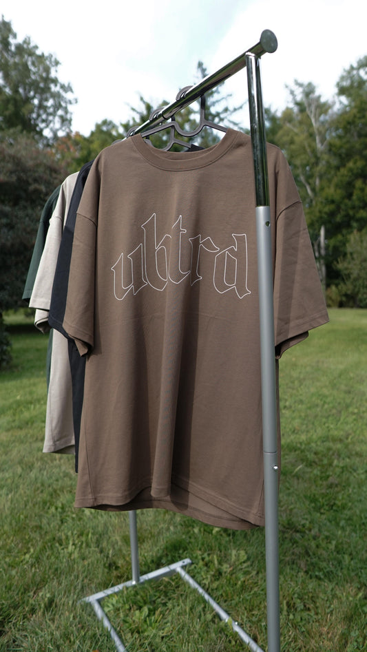 UNBOTHERED SIMPLE BOXY TEE DARK BROWN